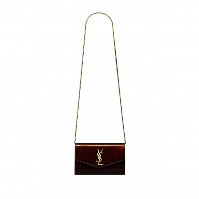 YSL UPTOWN POUCH IN PATENT LEATHER 116201106000000 (19*12*3cm)